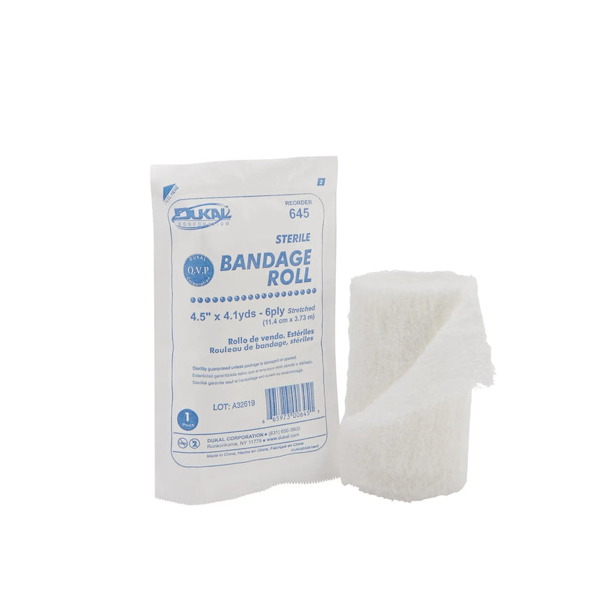 Dukal™ Sterile Fluff Bandage Roll, 4-1/2 Inch x 4-1/10 Yard Dukal™