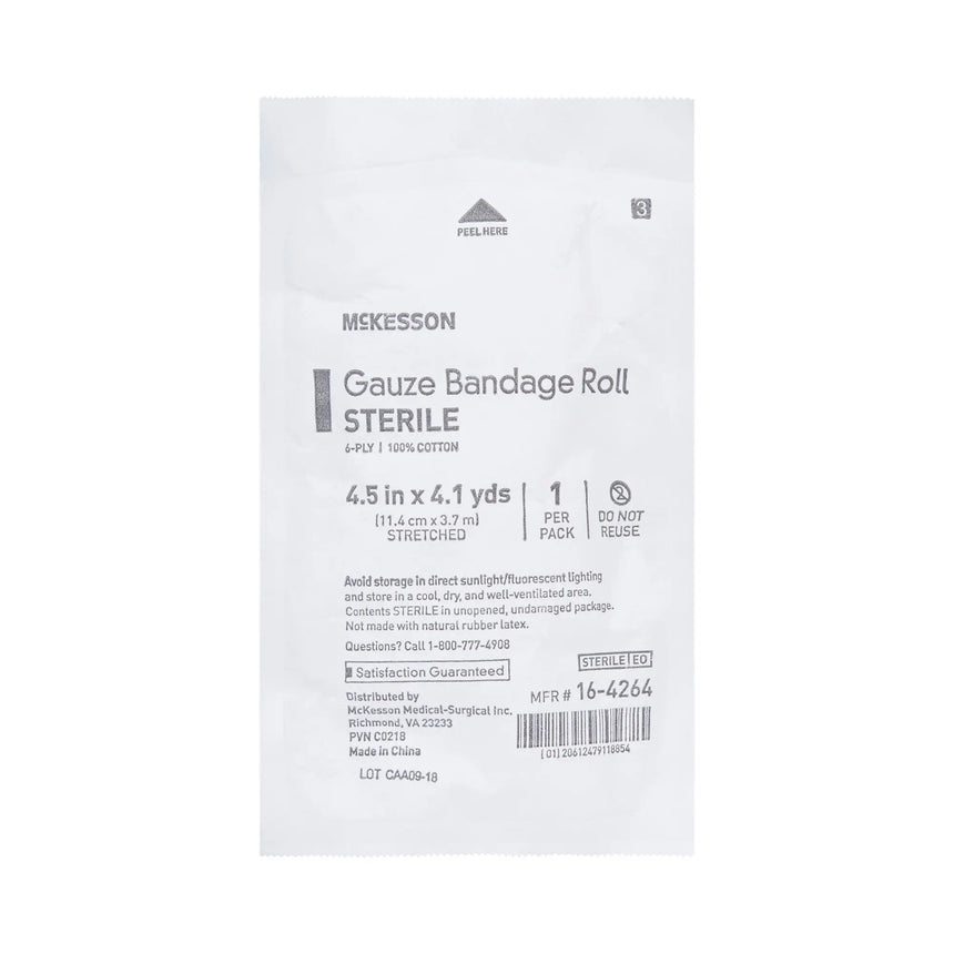 McKesson Sterile Fluff Bandage Roll, 4-1/2 Inch x 4-1/10 Yard McKesson