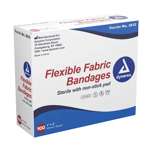 Flexible Fabric Bandages 1 x3 Sterile Box/100 Movility LLC- CM