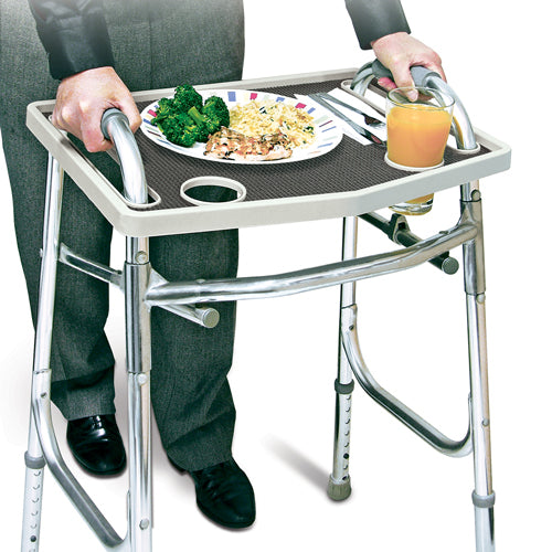 Walker Tray w/ Grip Mat Gray Gray