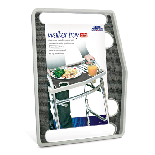 Walker Tray w/ Grip Mat Gray Gray