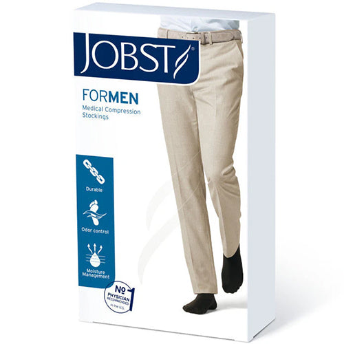 Jobst for Men Socks Knee High Black 20-30 Closed Toe LFC