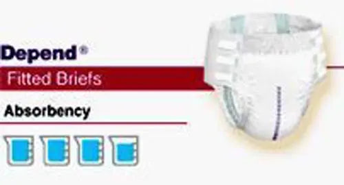 Depend Fitted Brief Large 42 - 52 4-Bx/18 Movility LLC- CM