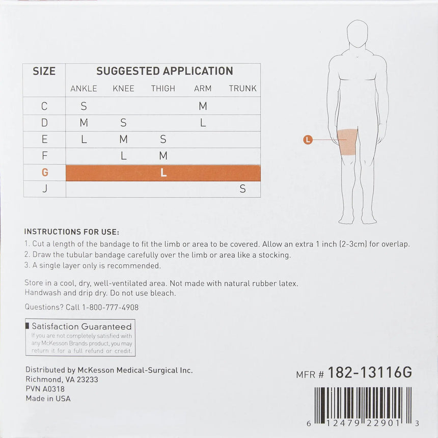 McKesson Elastic Tubular Support Bandage, 4-1/2 Inch x 11 Yard McKesson Spandagrip™