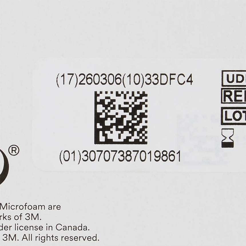 3M™ Microfoam™ Foam / Acrylic Adhesive Medical Tape, 3 Inch x 5-1/2 Yard, White 3M™ Microfoam™