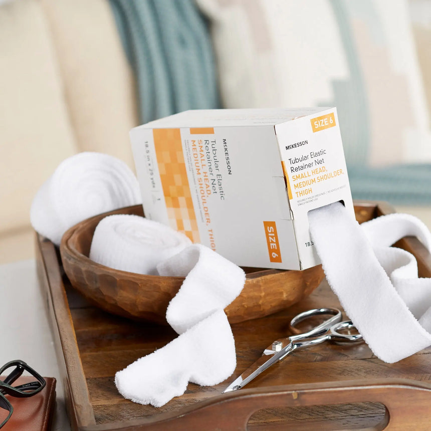 McKesson Tubular Bandage, Small Head, Medium Shoulder, Thigh, 18-1/2 inch X 25 yards, Size 6 McKesson