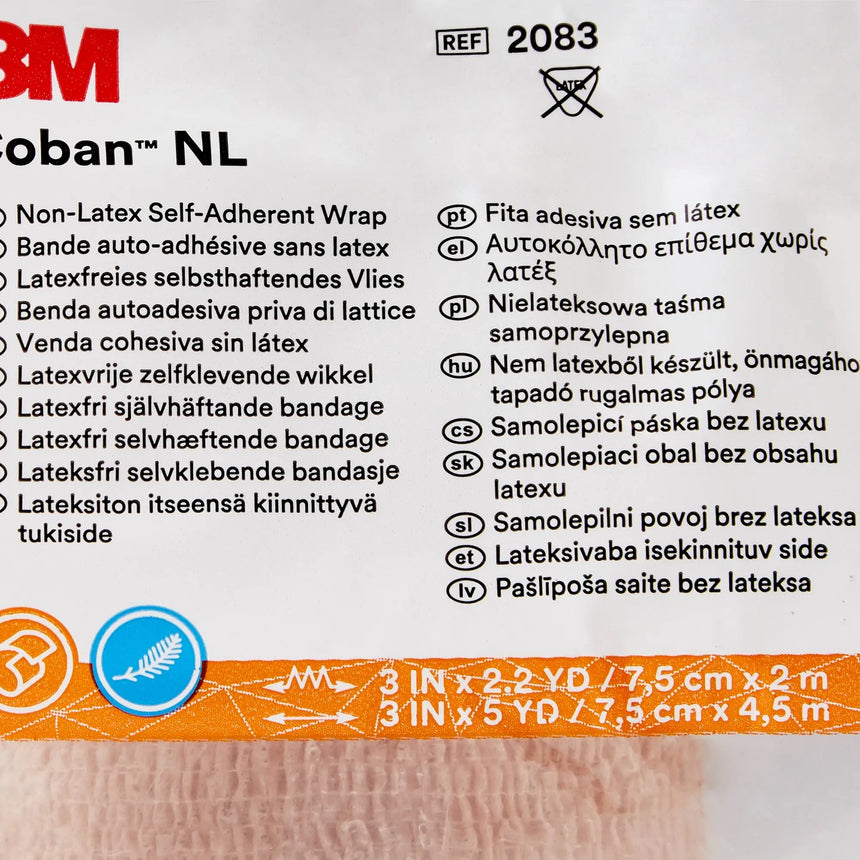 3M™ Coban™ LF Self-adherent Closure Cohesive Bandage, 3 Inch x 5 Yard, Tan 3M™ Coban™ LF