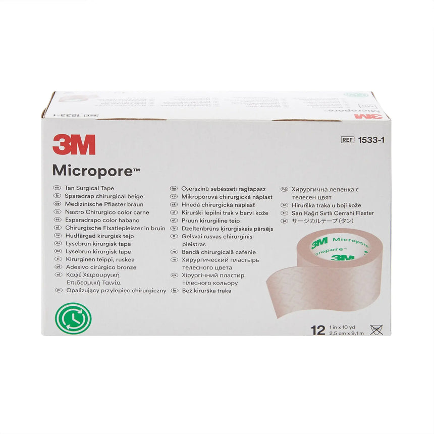 3M™ Micropore™ Paper Medical Tape, 1 Inch x 10 Yard, Tan 3M™ Micropore™