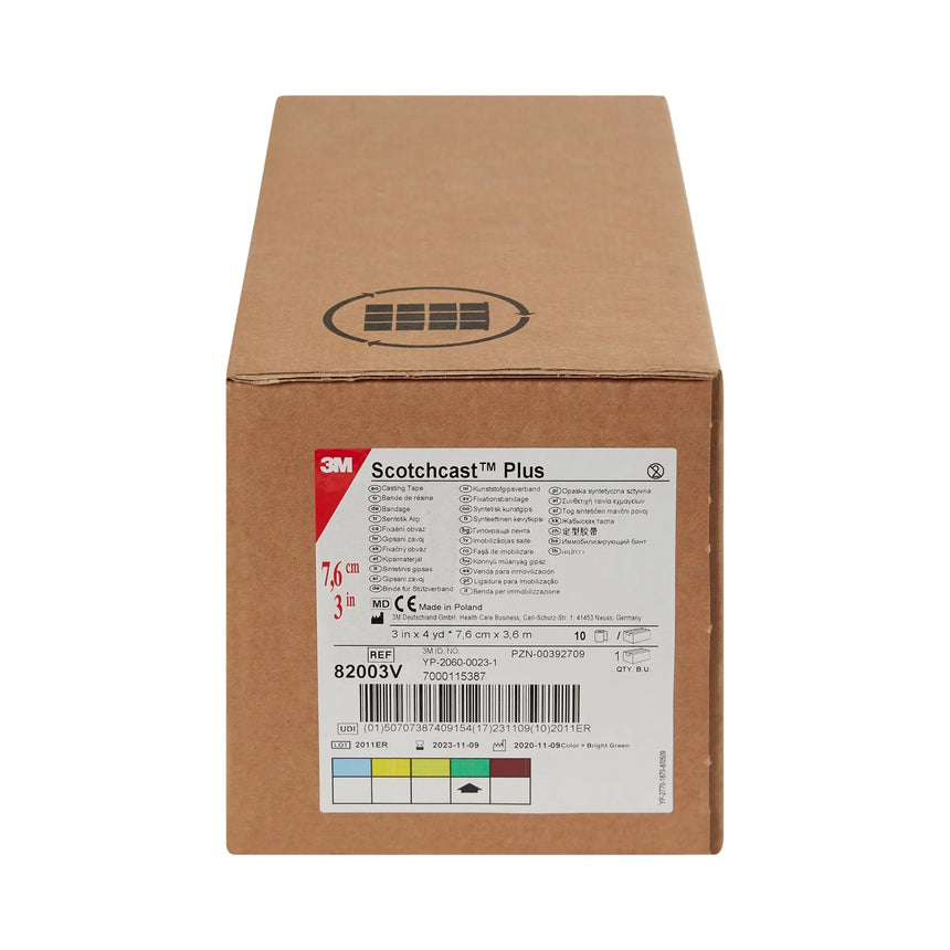 3M™ Scotchcast™ Plus Bright Green Cast Tape, 3 Inch x 4 Yard 3M™ Scotchcast™ Plus