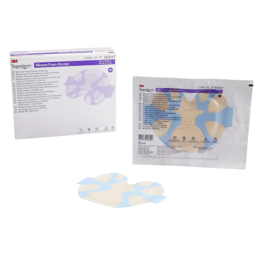 3M™ Tegaderm™ Silicone Foam Dressing, 6 x 6-3/4 Inch Sacral 3M™ Tegaderm™