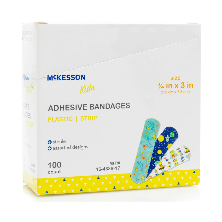 McKesson Kids™ Kid Design (Assorted Prints) Adhesive Strip, 3/4 x 3 Inch - getMovility