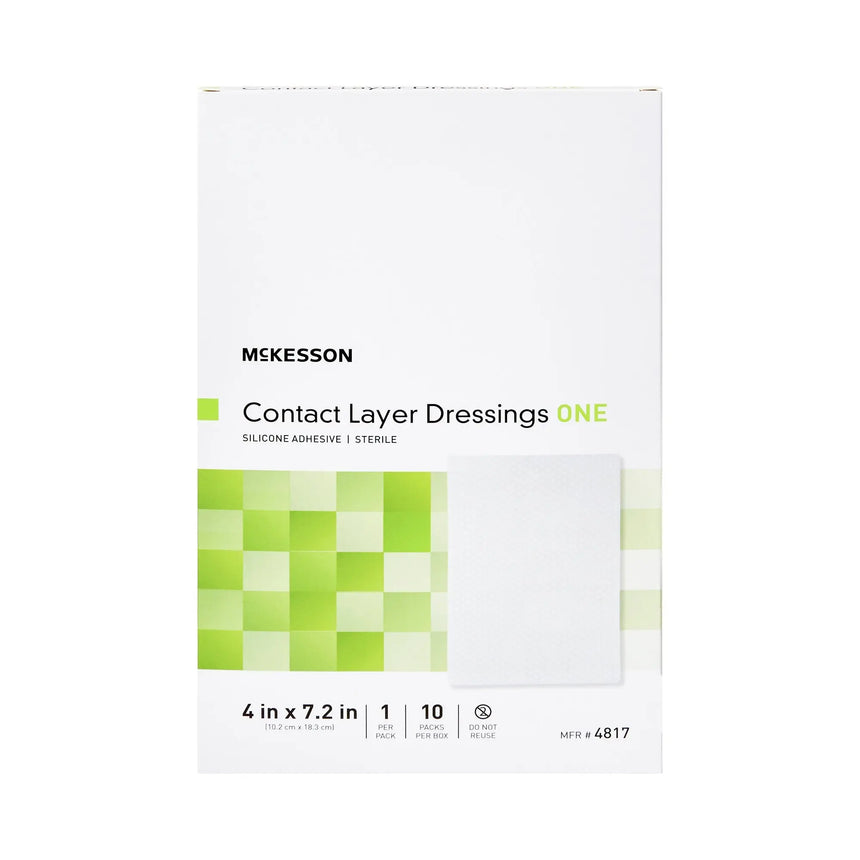 McKesson Silicone Wound Contact Layer Dressing, 4 x 7-2/5 Inch McKesson