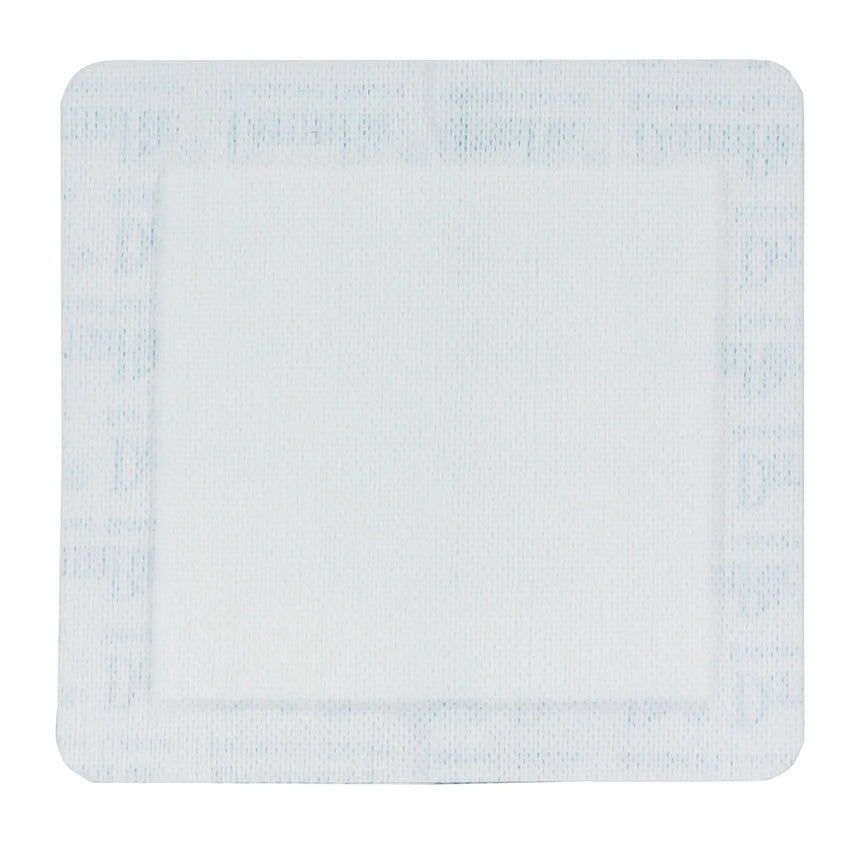 DermaRite® Gauze Adhesive Dressing, White, Sterile, 3-3/5 x 4 inch DermaRite® Bordered Gauze