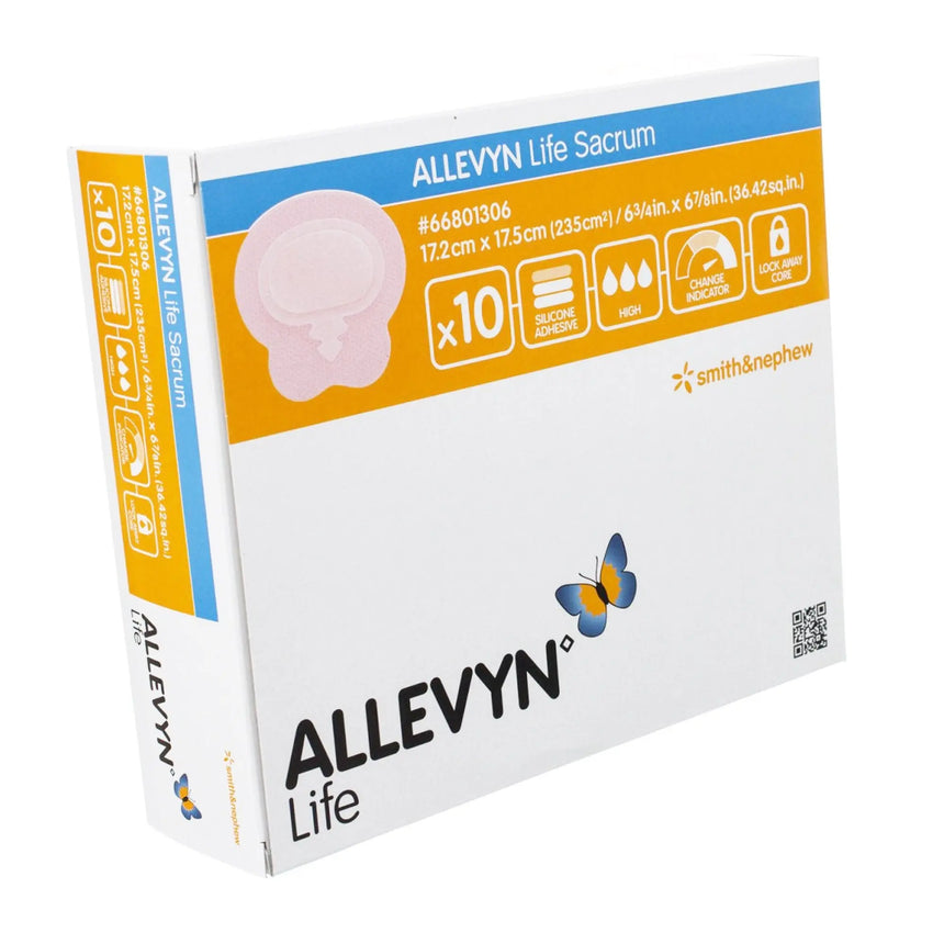 Allevyn Life Silicone Adhesive with Border Silicone Foam Dressing, 6-3/4 x 6-7/8 Inch Allevyn Life
