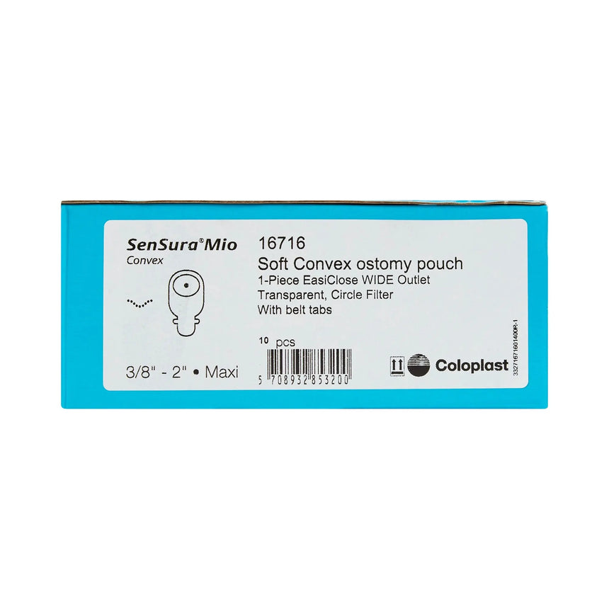 SenSura® Mio Convex One-Piece Drainable Transparent Filtered Ostomy Pouch, 11 Inch Length, 3/8 to 2 Inch Stoma SenSura® Mio Convex