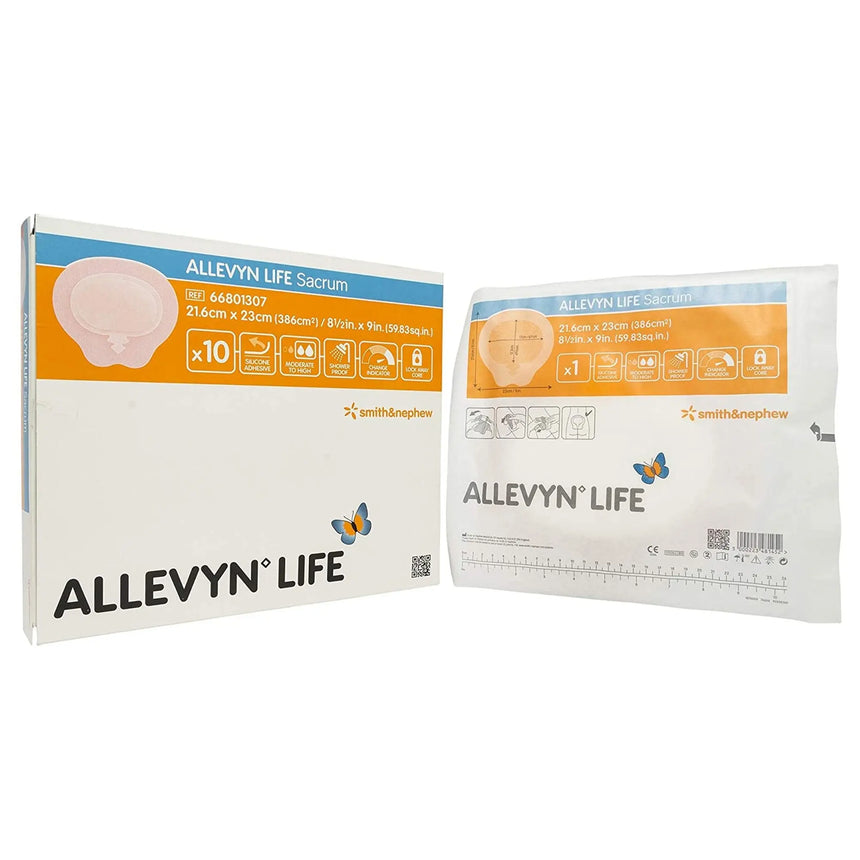 Allevyn Life Silicone Adhesive with Border Silicone Foam Dressing, 8½ x 9 Inch Allevyn Life