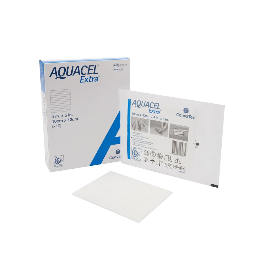 Aquacel® Extra™ Hydrofiber Dressing, 4 x 5 Inch Aquacel® Extra™