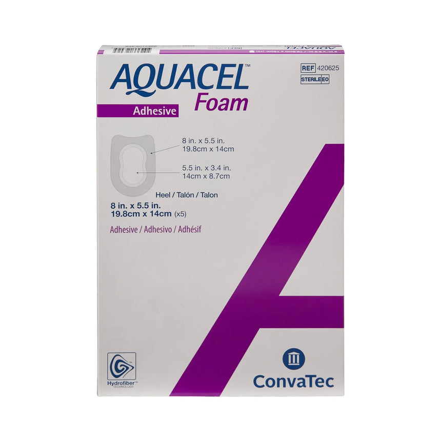 Aquacel® Silicone Adhesive with Border Silicone Foam Dressing, 5½ x 8 Inch Aquacel®