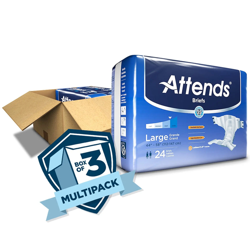 Attends Briefs, Adult, Large, Heavy Absorbency, Disposable Attends®