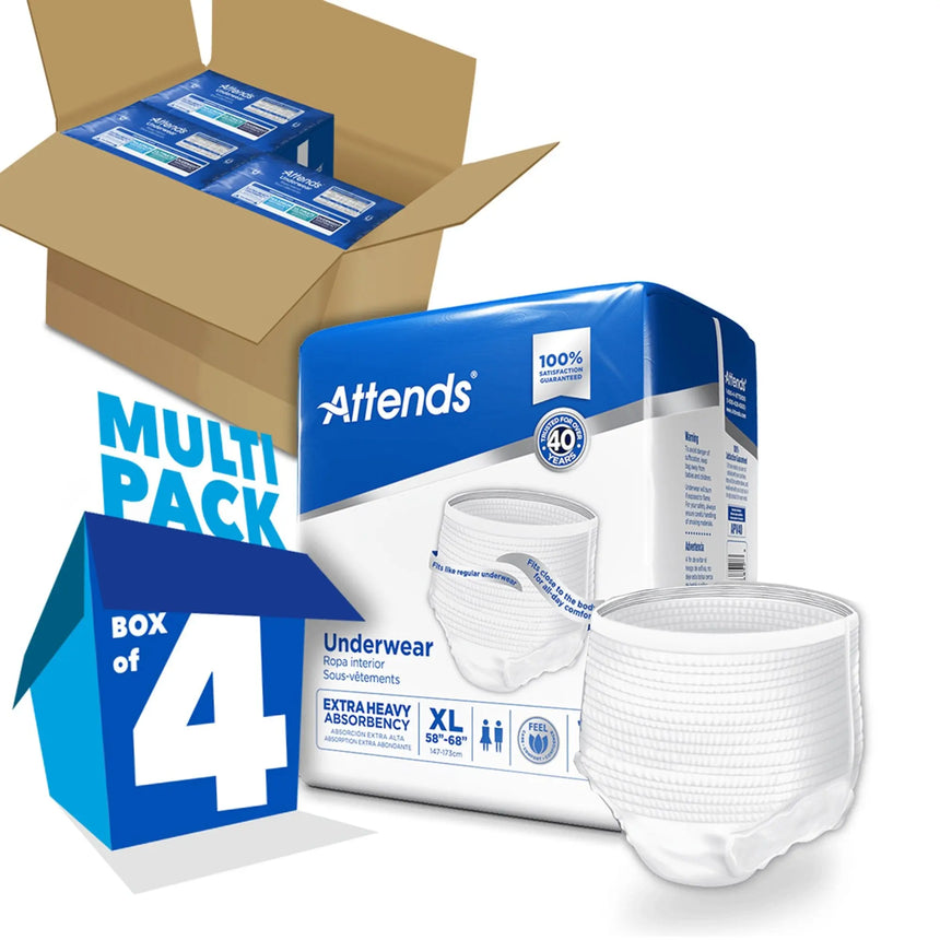 Attends® Care Adult Moderate Absorbent Underwear, X-Large, White Attends® Care