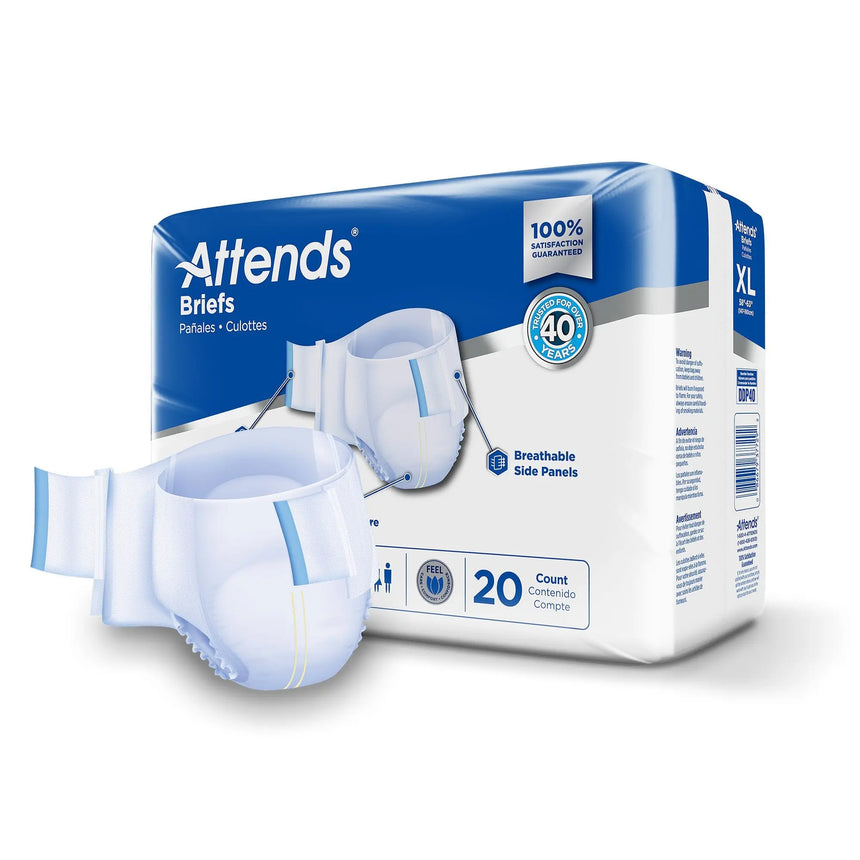 Attends® DermaDry™ Plus Incontinence Brief, Extra Large Attends® Care Advanced