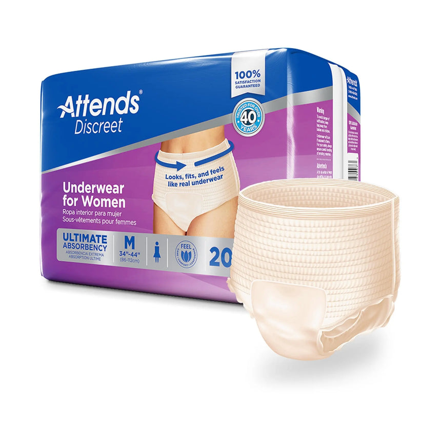 Attends® Discreet Women's Underwear, Level 5, Medium Attends® Discreet