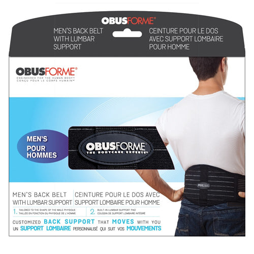 Back Belt-Male Medium/Large Black Obusforme