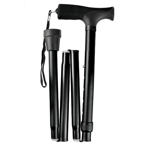 Cane Folding Blue Jay Black Pistol Grip 33 37