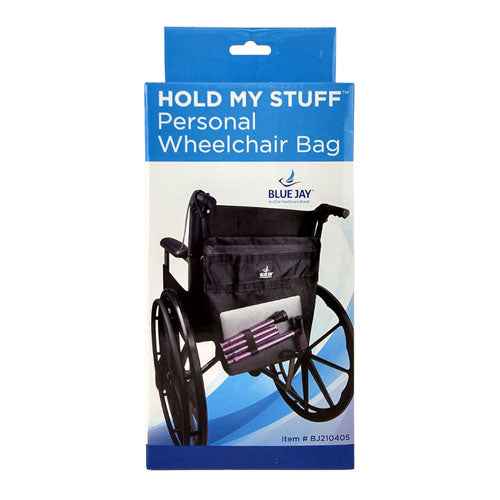 Package of 'Hold My Stuff' Personal Wheelchair Bag by Blue Jay on a white background