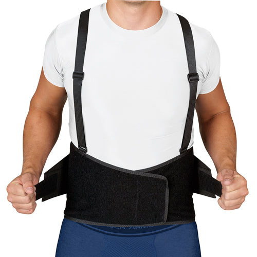 Blue Jay Industrial Back Suppt w/Suspenders Black Med/Lg