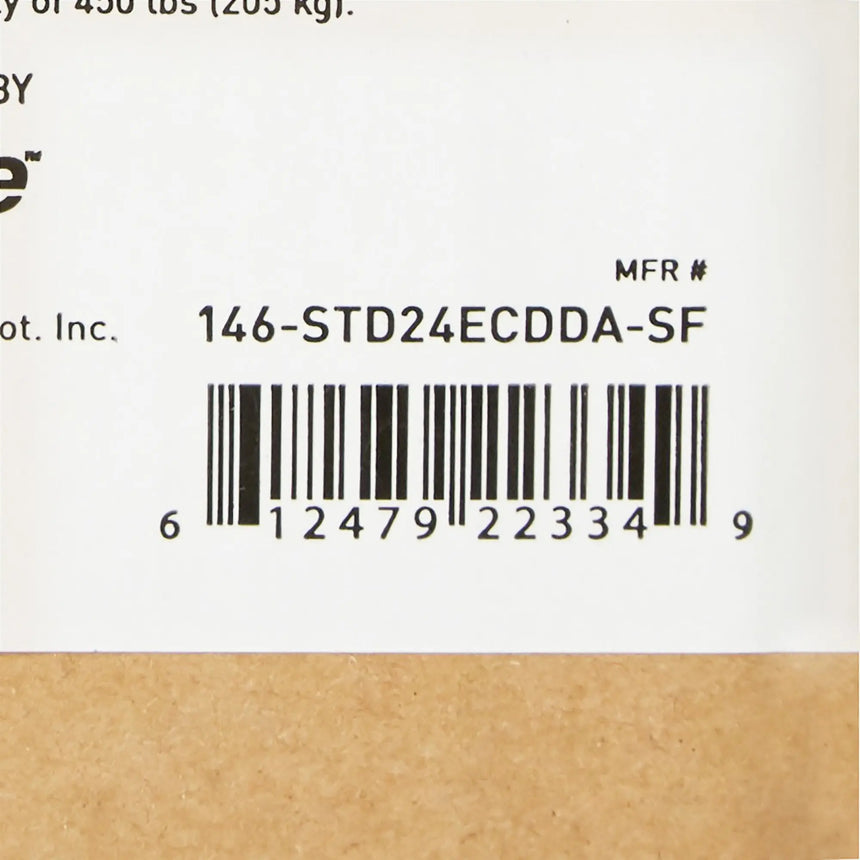 Bariatric Wheelchair McKesson Dual Axle Desk Length Arm Swing-Away Footrest Black Upholstery 24 Inch Seat Width Adult 450 lbs. Weight Capacity - getMovility