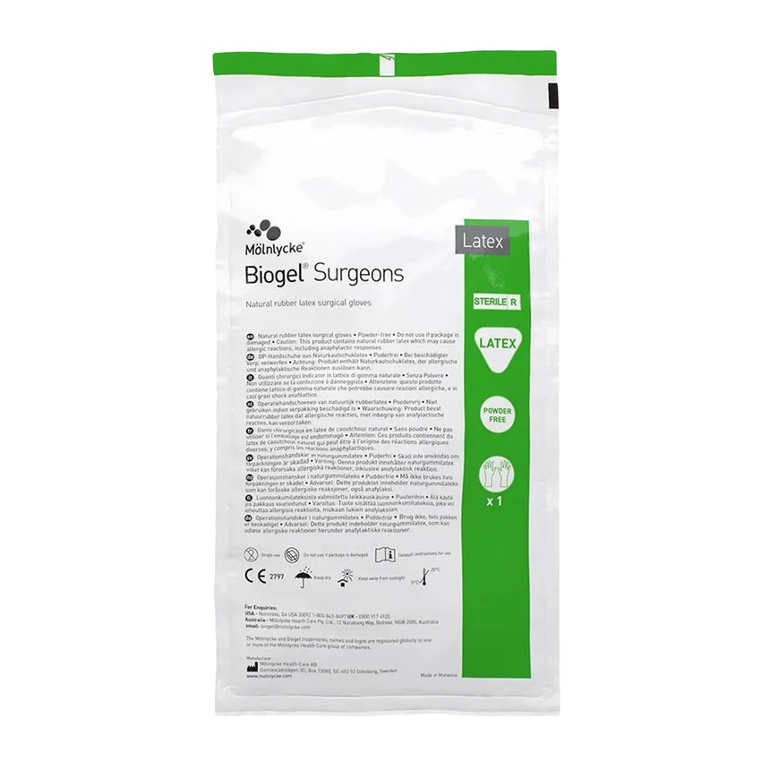 Biogel® Surgeons Latex Surgical Glove, Size 7.5, Straw Color Biogel® Surgeons