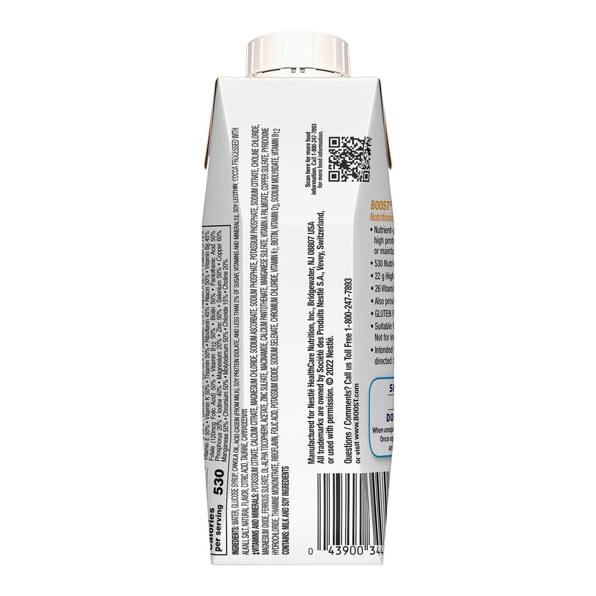 Boost® Very High Calorie Chocolate Nutritional Drink, 8-ounce carton Boost® Very High Calorie