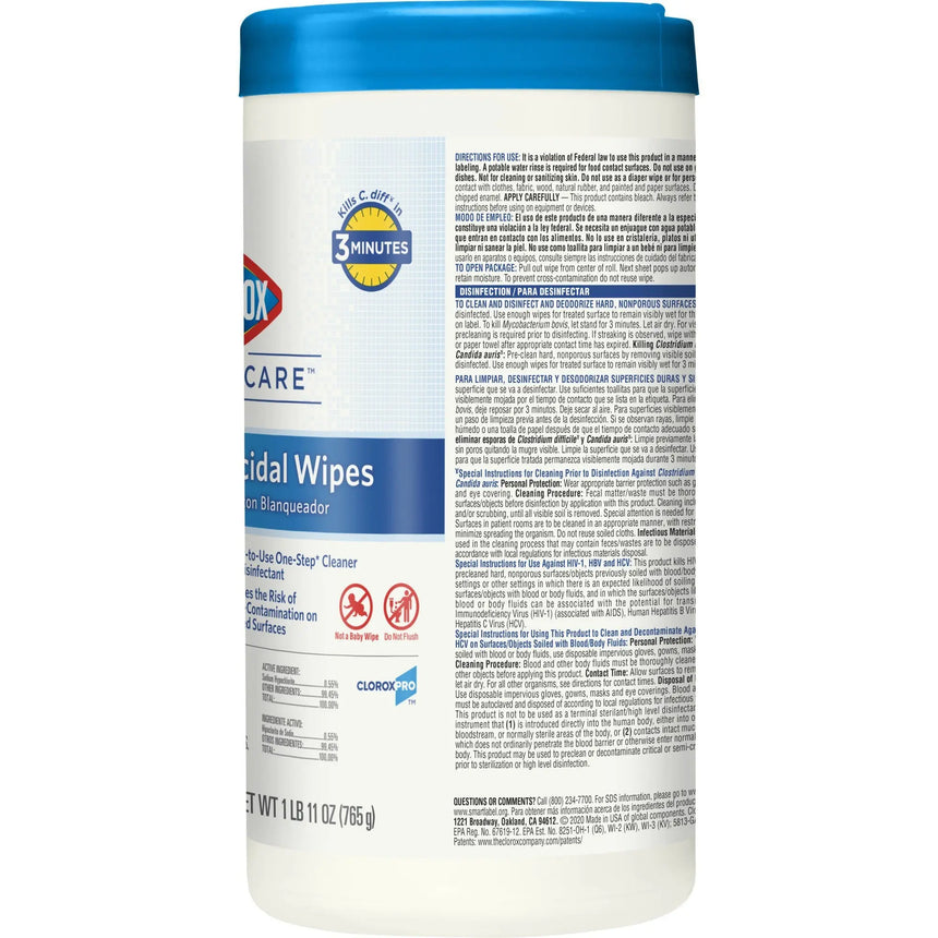 Clorox Healthcare® Surface Disinfectant Cleaner, 150 Wipes per Canister Clorox Healthcare®