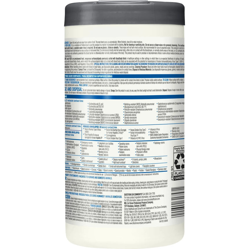 Clorox Healthcare® VersaSure® Cleaner Disinfectant Wipe, Cannister Clorox Healthcare® VersaSure™