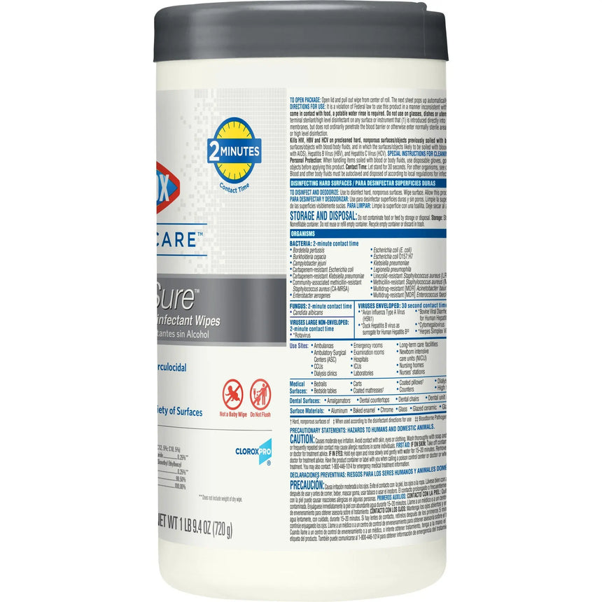 Clorox Healthcareยฎ VersaSureยฎ Surface Disinfectant Wipes, 150 Count Cannister Clorox Healthcareยฎ VersaSureโข