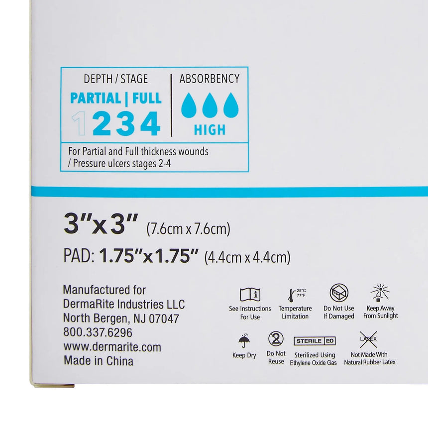 ComfortFoam™ Border Silicone Adhesive with Border Silicone Foam Dressing, 3 x 3 Inch ComfortFoam™ Border