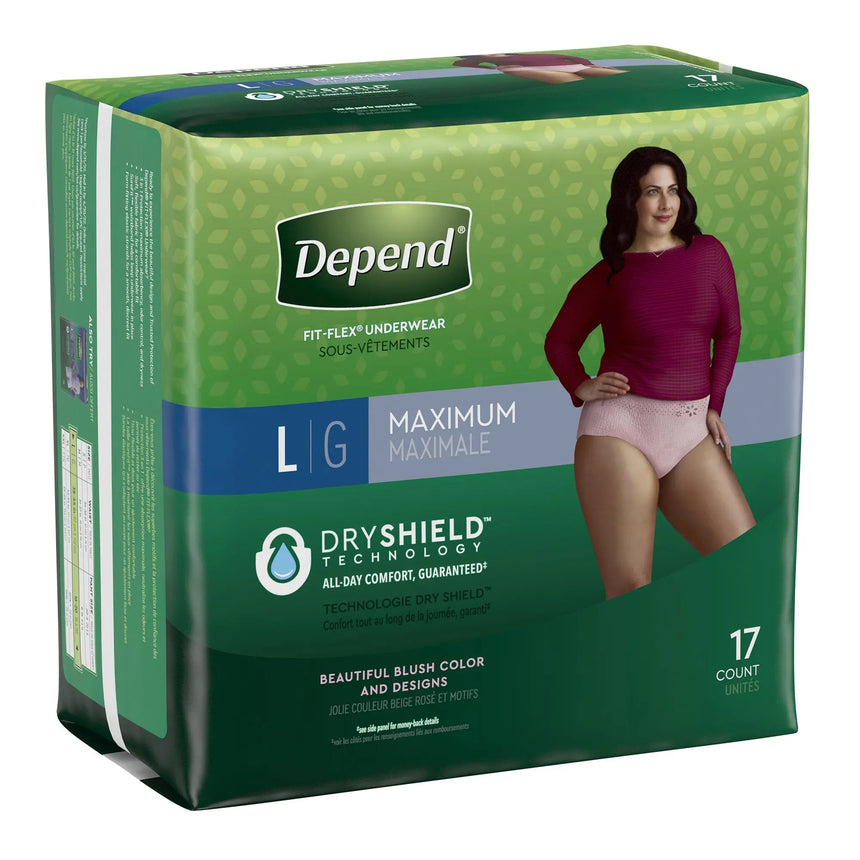 Depend® FIT-FLEX® Womens Absorbent Underwear, Large, Tan Depend® FIT-FLEX®
