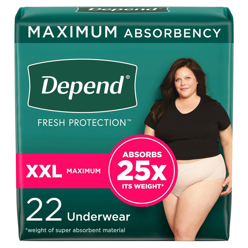 Depend® Fresh Protection™ Womens Maximum Absorbency Underwear, 2X-Large, 22 ct. Depend® Fresh Protection