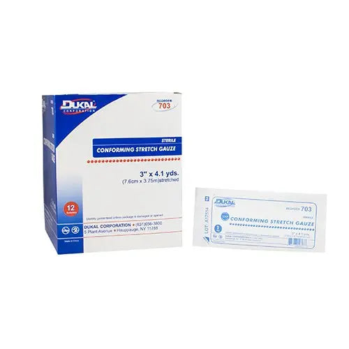 Dukal™ Sterile Conforming Bandage, 3 Inch x 4.1 Yard, 1-Ply Dukal™