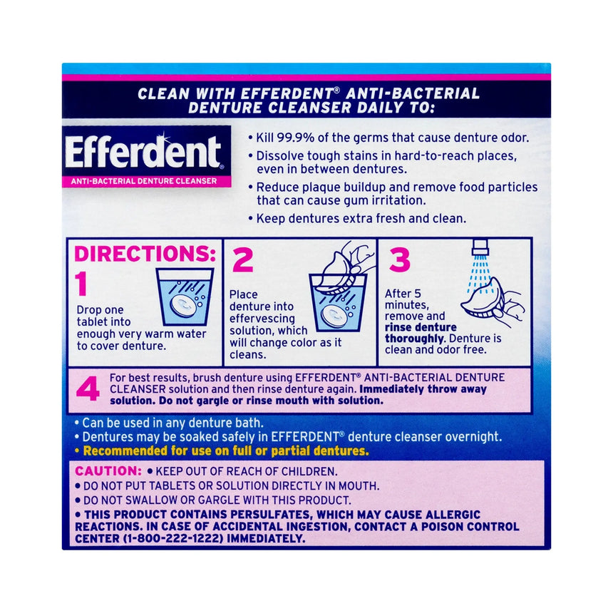 Efferdent® Denture Cleaner, 44 Tablets per Box Efferdent®