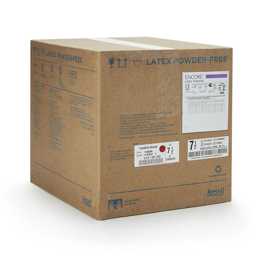 Encore® Latex Textured Surgical Glove, Size 7.5, Ivory ENCORE® Latex Textured