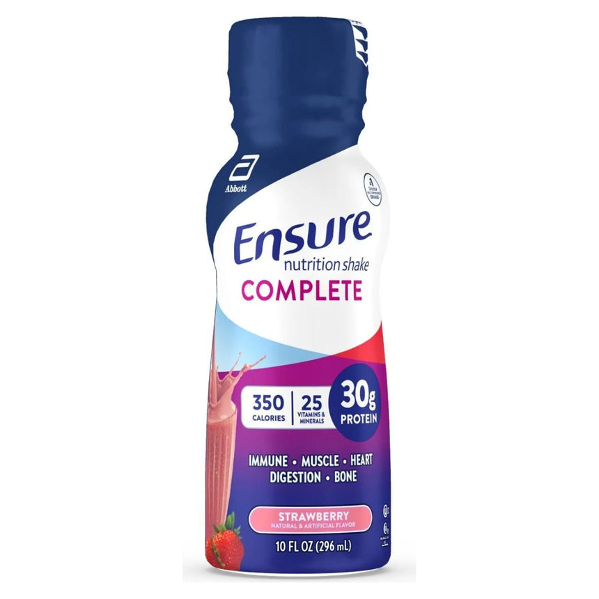 Ensure Complete® Nutrition Shake, Strawberry, 10-ounce bottle Ensure® Complete
