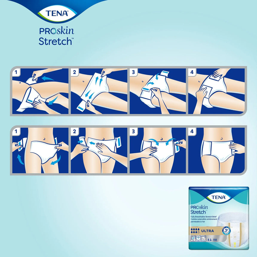 Tena® Stretch™ Ultra Incontinence Brief, Large / Extra Large TENA ProSkin Stretch™ Ultra