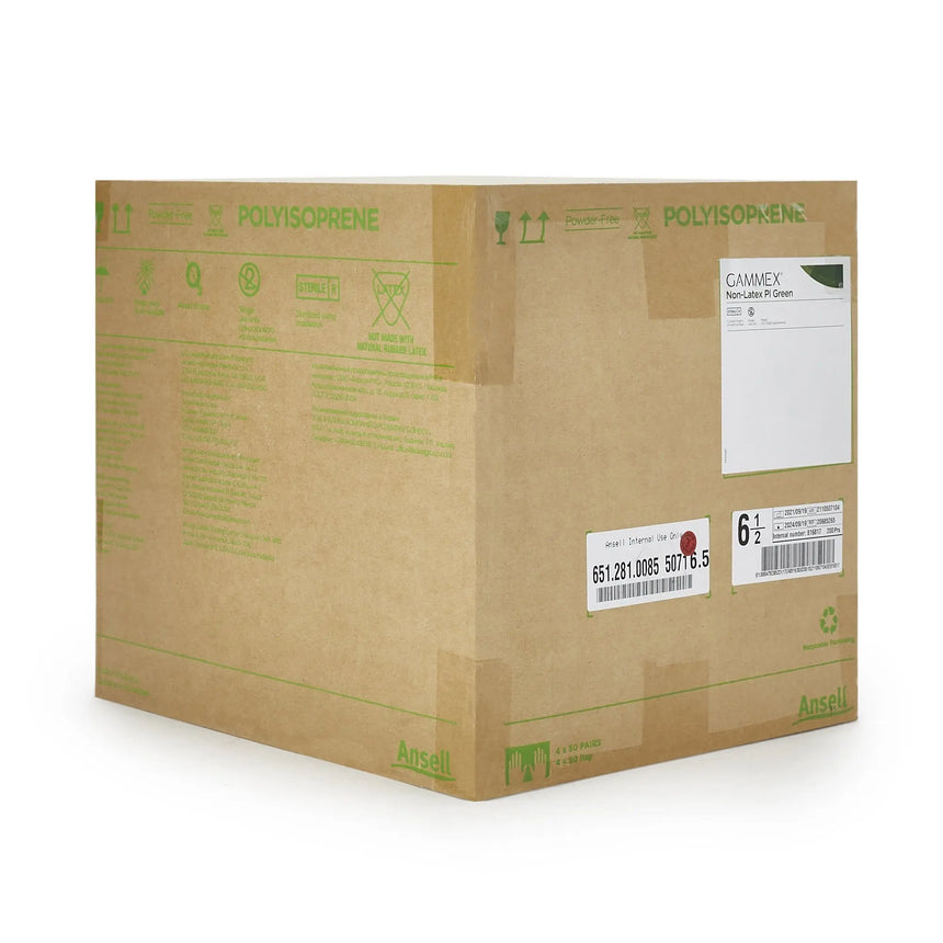 Gammex® Non-Latex PI Green Polyisoprene Surgical Glove, Size 6.5, Light Green GAMMEX® Non-Latex PI Green