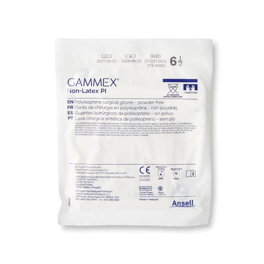 Gammex® Non-Latex PI Polyisoprene Surgical Glove, Size 6.5, White GAMMEX® Non-Latex PI