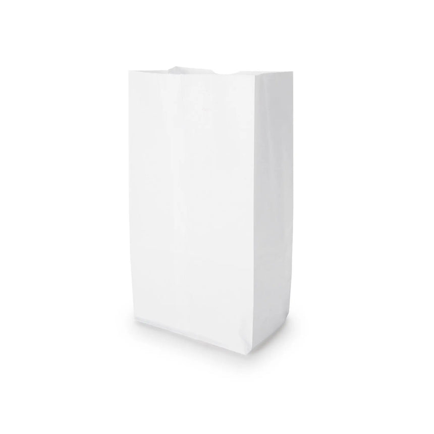 General Supply White Grocery Bag, Size 6 General