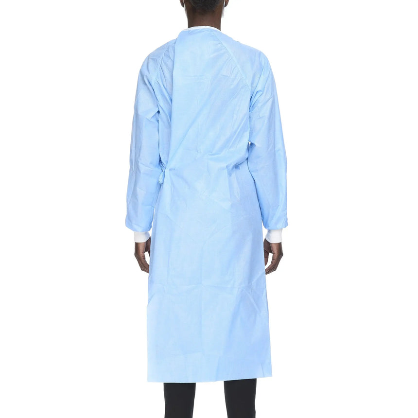 Halyard Basics Non-Reinforced Surgical Gown with Towel, Large, Blue Halyard Basics