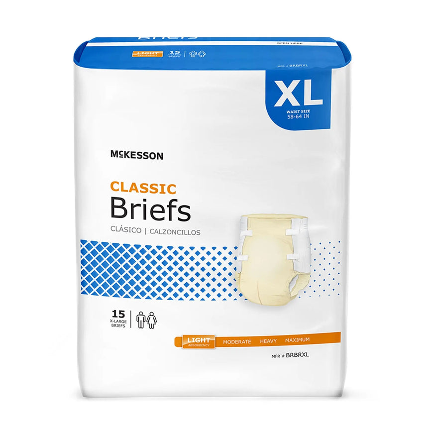 McKesson Classic Light Absorbency Incontinence Brief, Extra Large McKesson Classic