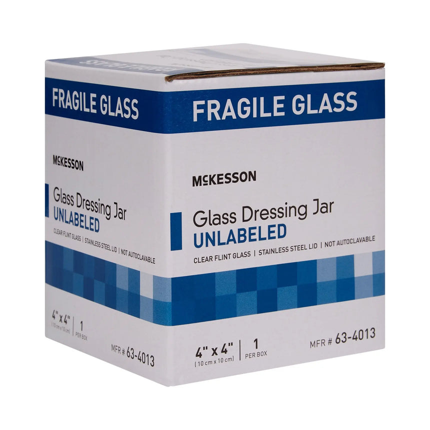 McKesson Glass Unlabeled Sundry Jar, 4 x 4 in McKesson